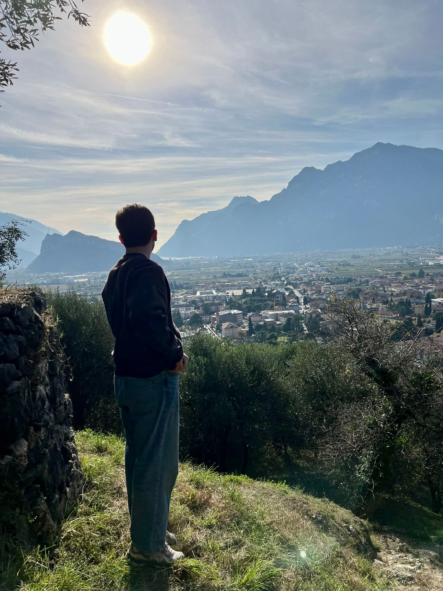 Alex overlooking a mountain valley.